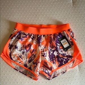 Under Armour Women's Athletic Shorts - Orange and Purple Pattern